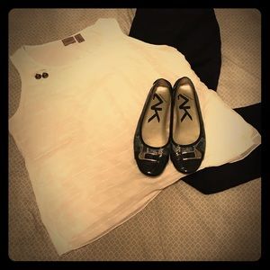 Sequined Chicos Shell Tank in Off White